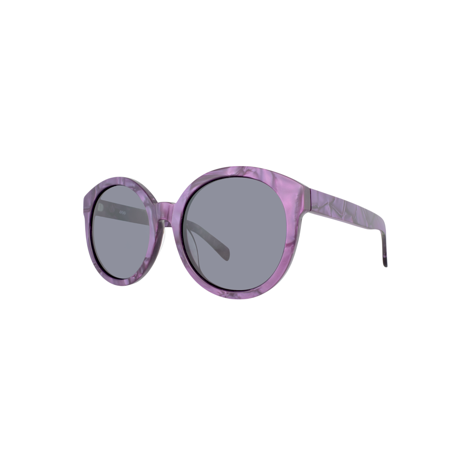 Round Oversized Sunglasses for Women – Purple Havana Statement Frame