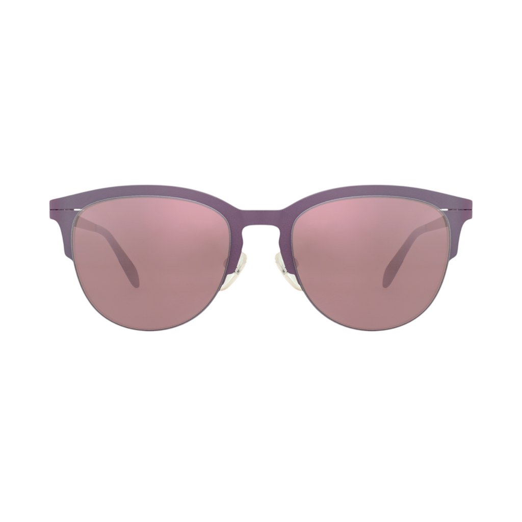 Purple Browline Sunglasses for Women – Elegant Metal Frame