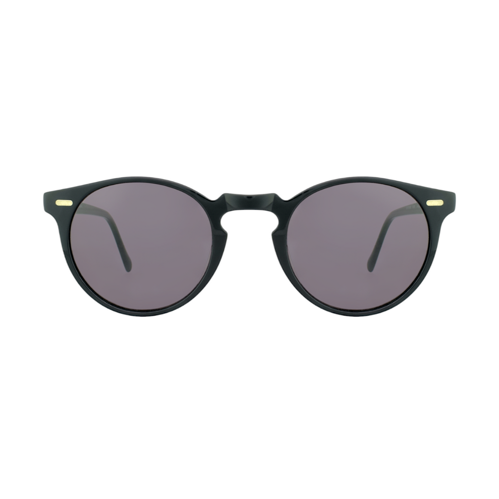 Classic Black Round Sunglasses – Unisex Acetate Frame