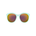 Oval Oversized Sunglasses for Women – Light Green Frame with Reflective Lenses
