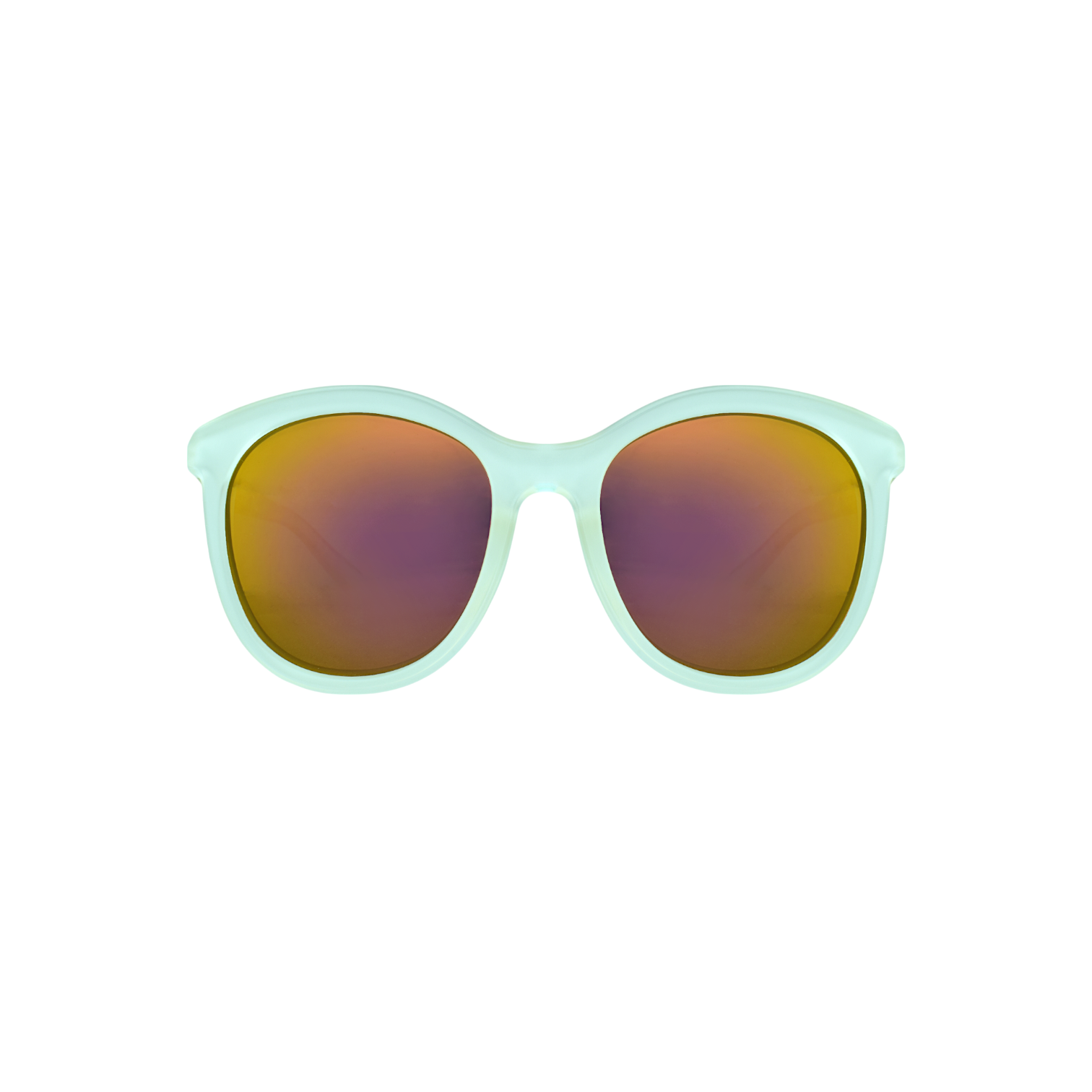 Oval Oversized Sunglasses for Women – Light Green Frame with Reflective Lenses