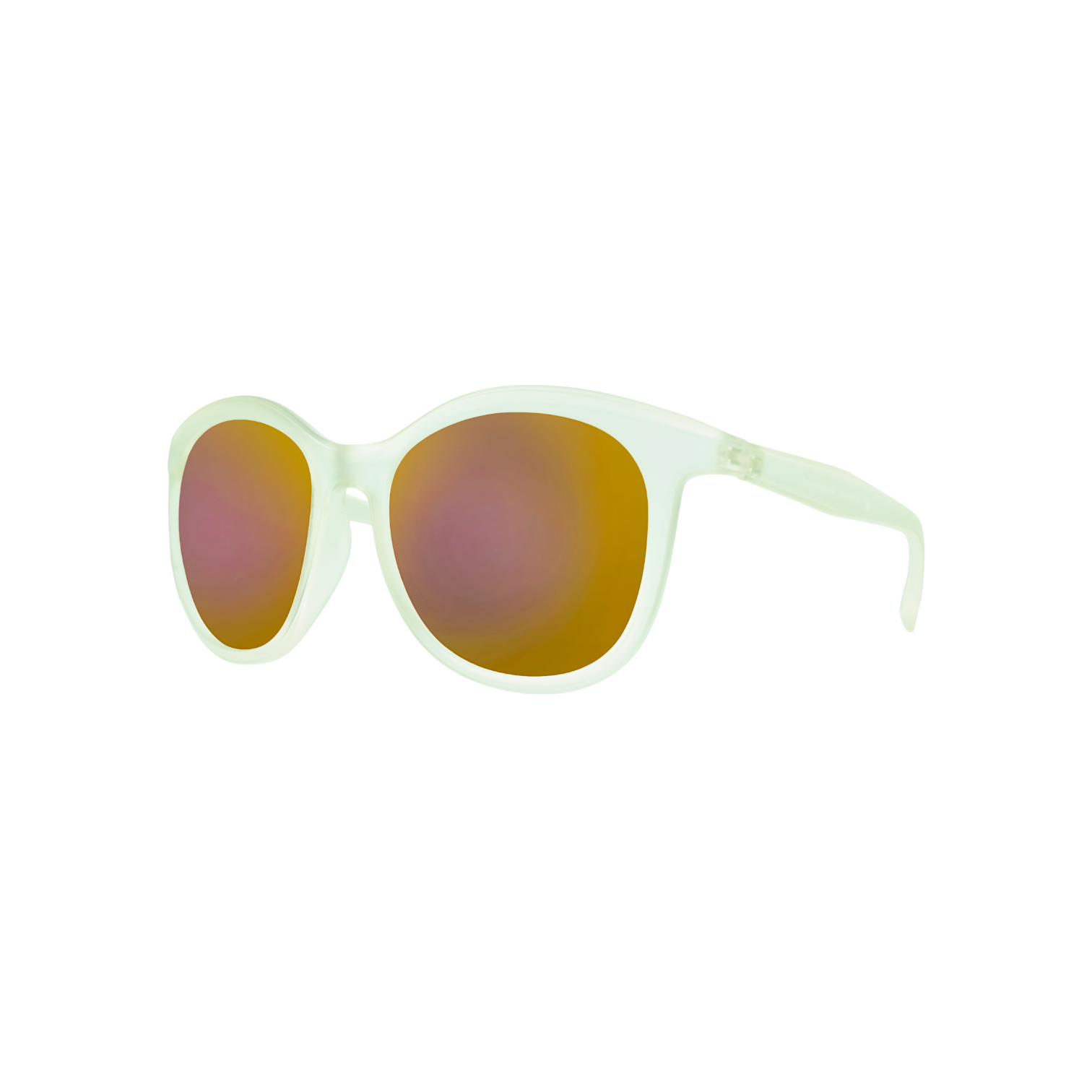 Oval Oversized Sunglasses for Women – Light Green Frame with Reflective Lenses